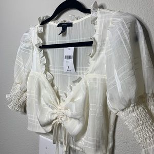 NWT cropped cinch blouse